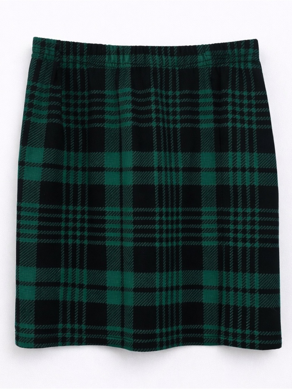 SHEIN Women's Green Black Tartan Plaid Mini Skirt Preppy Schoolgirl Size Medium
